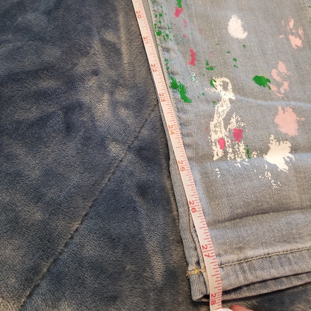 NY & Co Paint Splatter Jeans With Stretch sz 10 - Picture 3 of 8